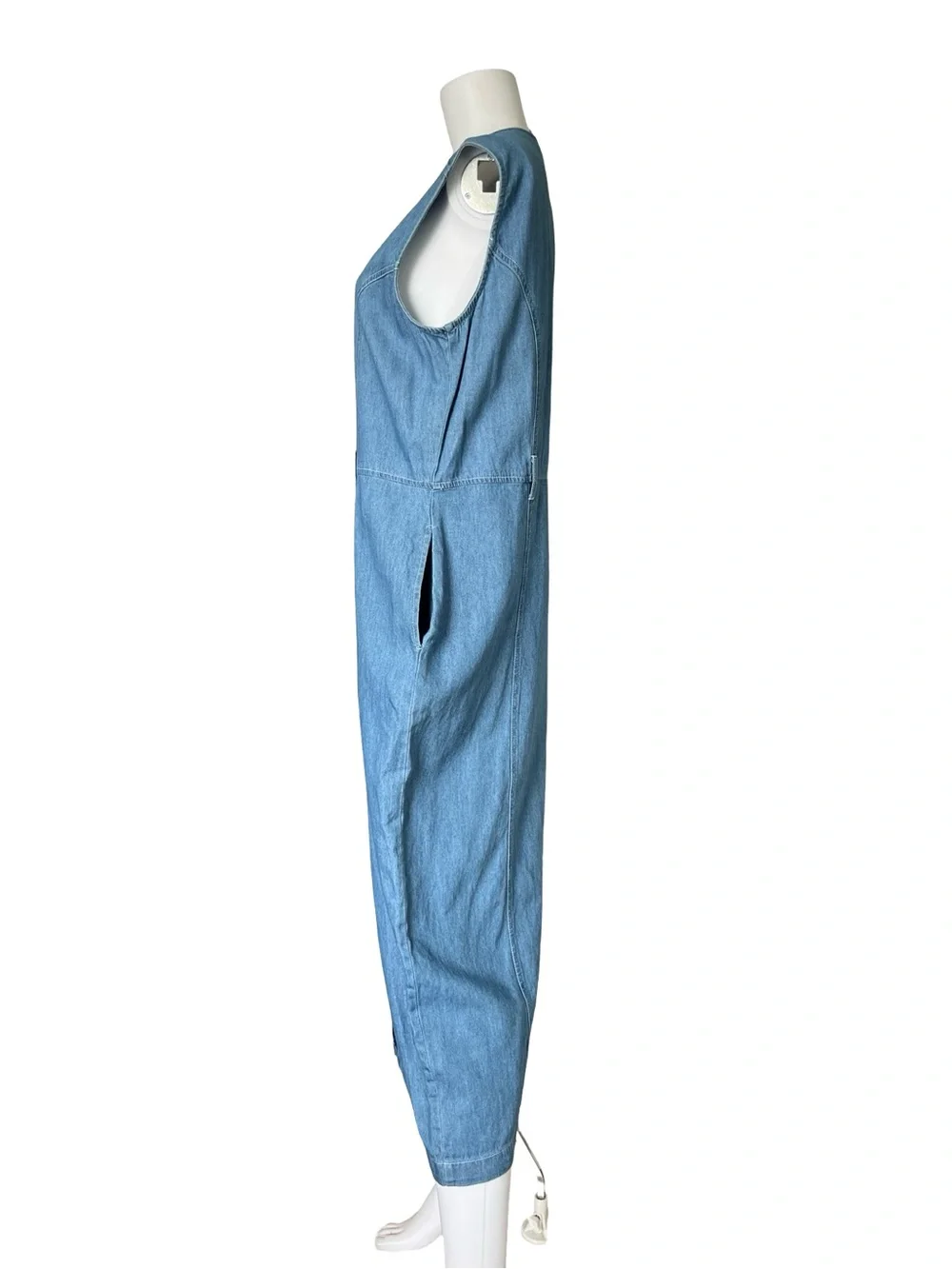 Vitnage 90s Capacity Midi Dress Button Front Sleeveless Cottagecore Size Medium